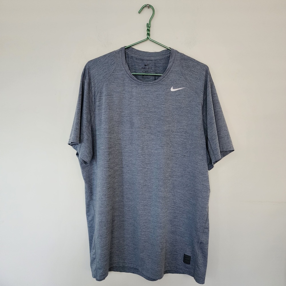 Nike Pro Dri-FIT Fitted Shirt Mens XXL Gray Heather Short Sleeve 811429-065